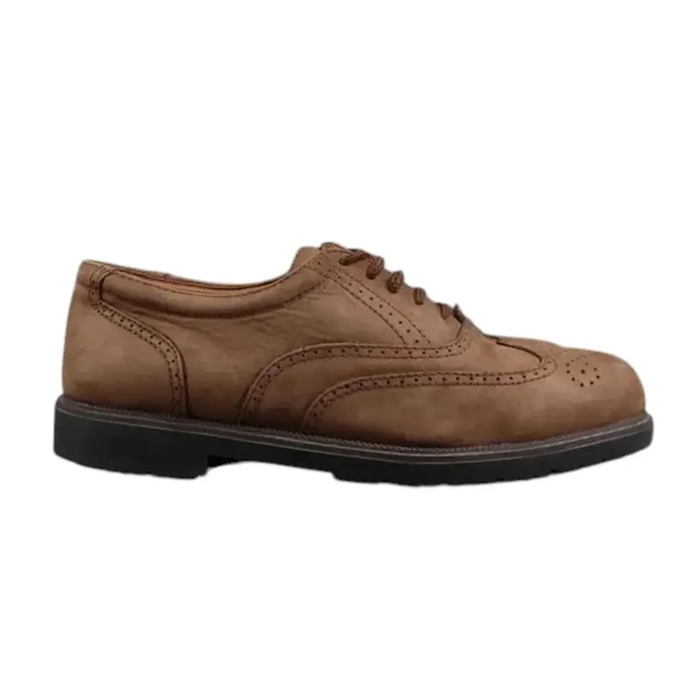 Claybrooke Shoes Mens 10.5 Oxford Wingtip Formal Classic Leather Montana Brown